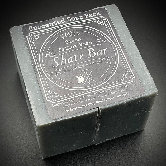 Buff Bar ™ Bison Tallow Shave Bar - Unscented