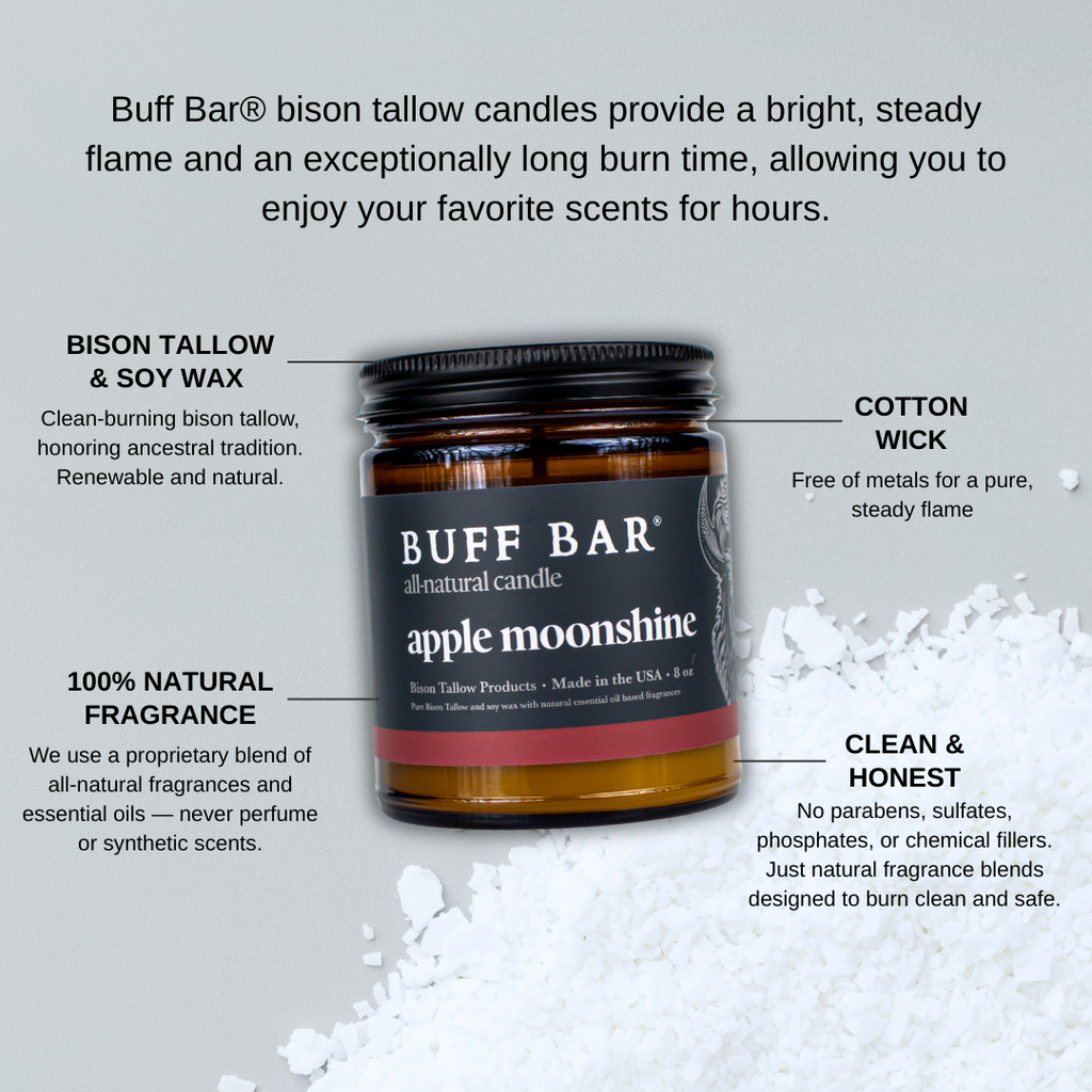 Apple Moonshine Bison Tallow Candle