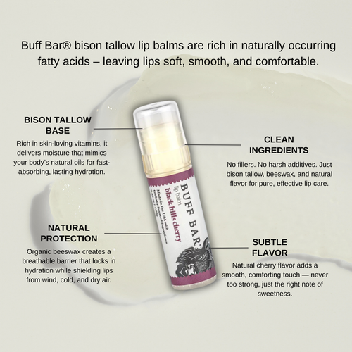 Bison Tallow Lip Balm - Black Hills Cherry