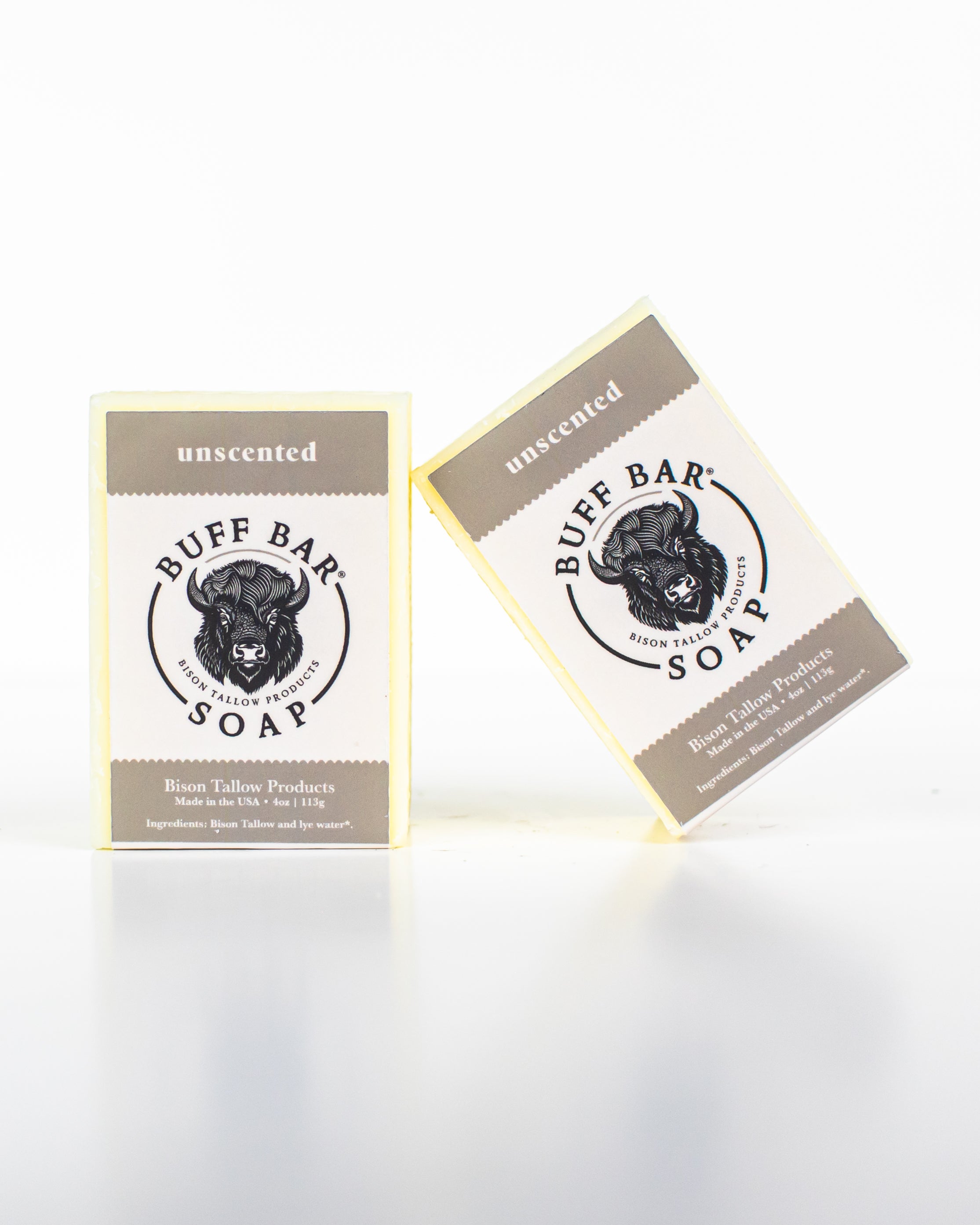 Unscented Bison Tallow Soap - Buff Bar ™