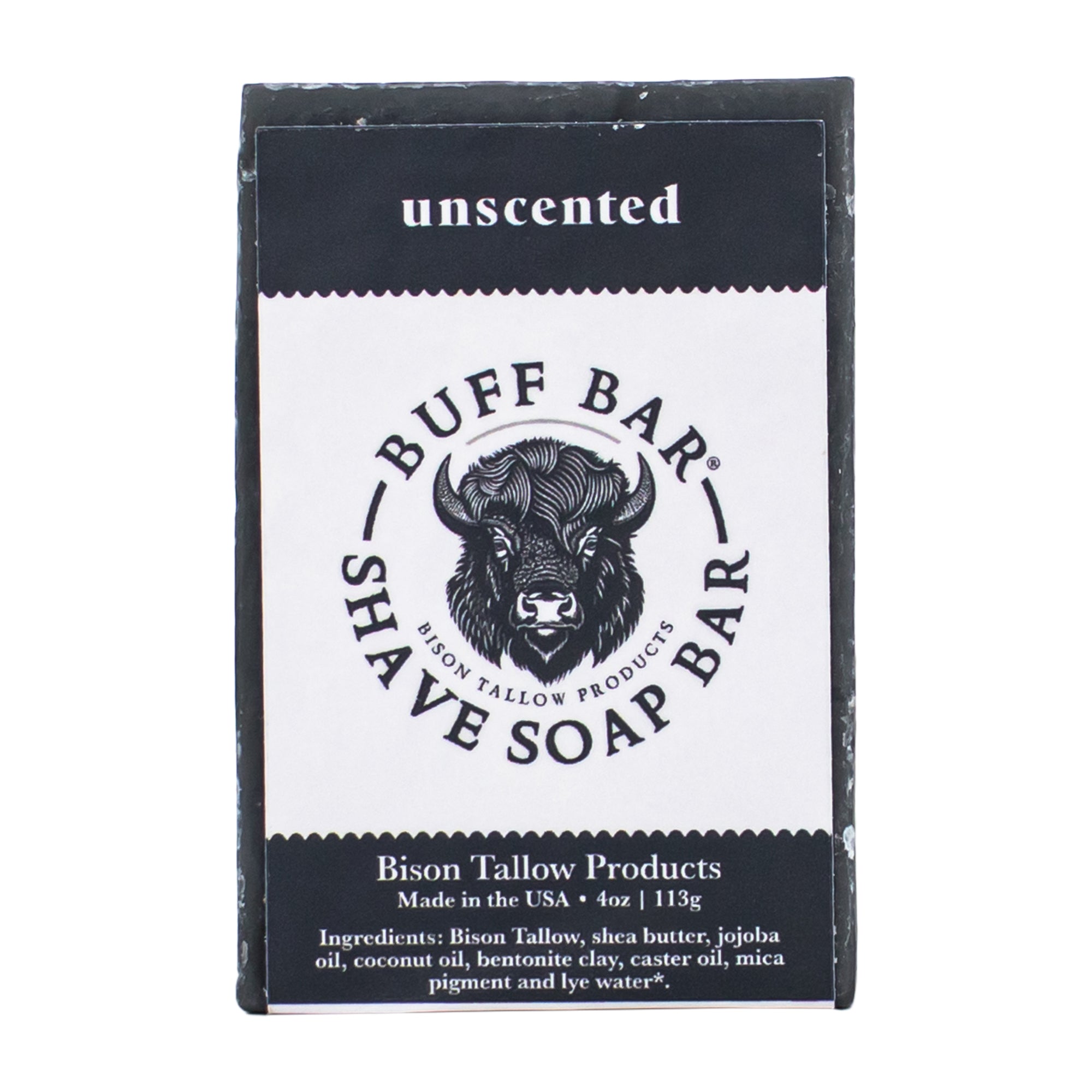 Unscented Bison Tallow Shave Soap Bar - 2 Pack, 6 Pack