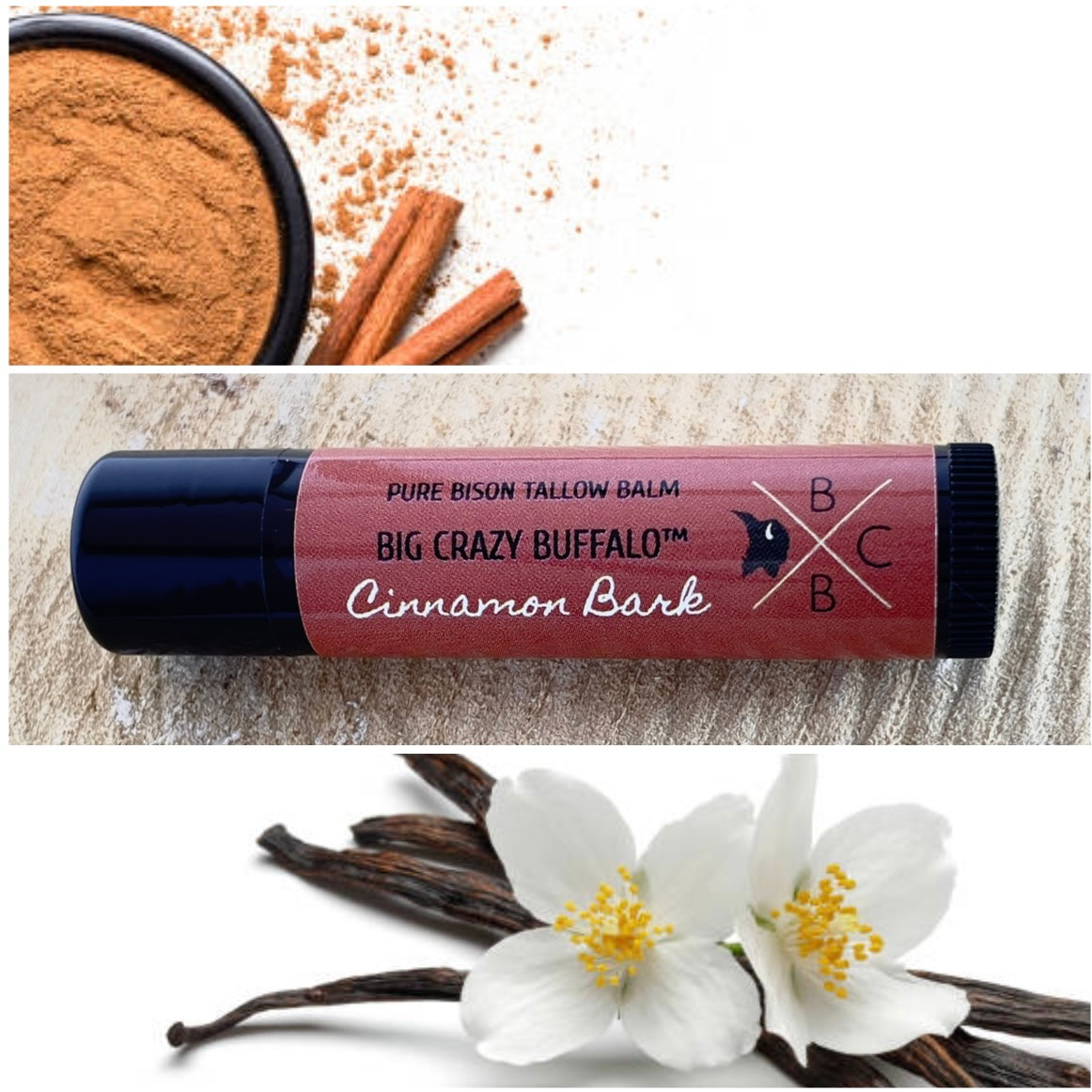 WEBSITE EXCLUSIVE! Cinnamon Bark - Bison Tallow Lip Balm - 5 Pack