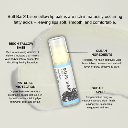 Bison Tallow Lip Balm - Frostbite