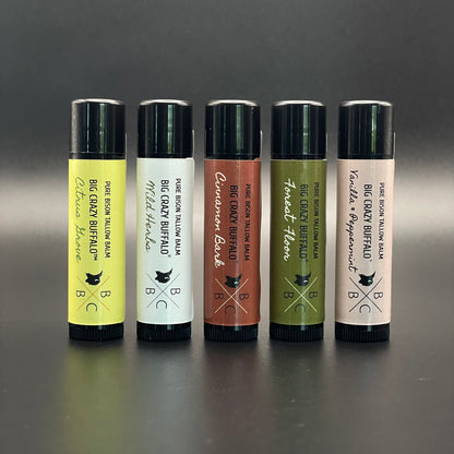 WEBSITE EXCLUSIVE!             Bison Tallow Lip Balm - Multi Scent - 5 Pack