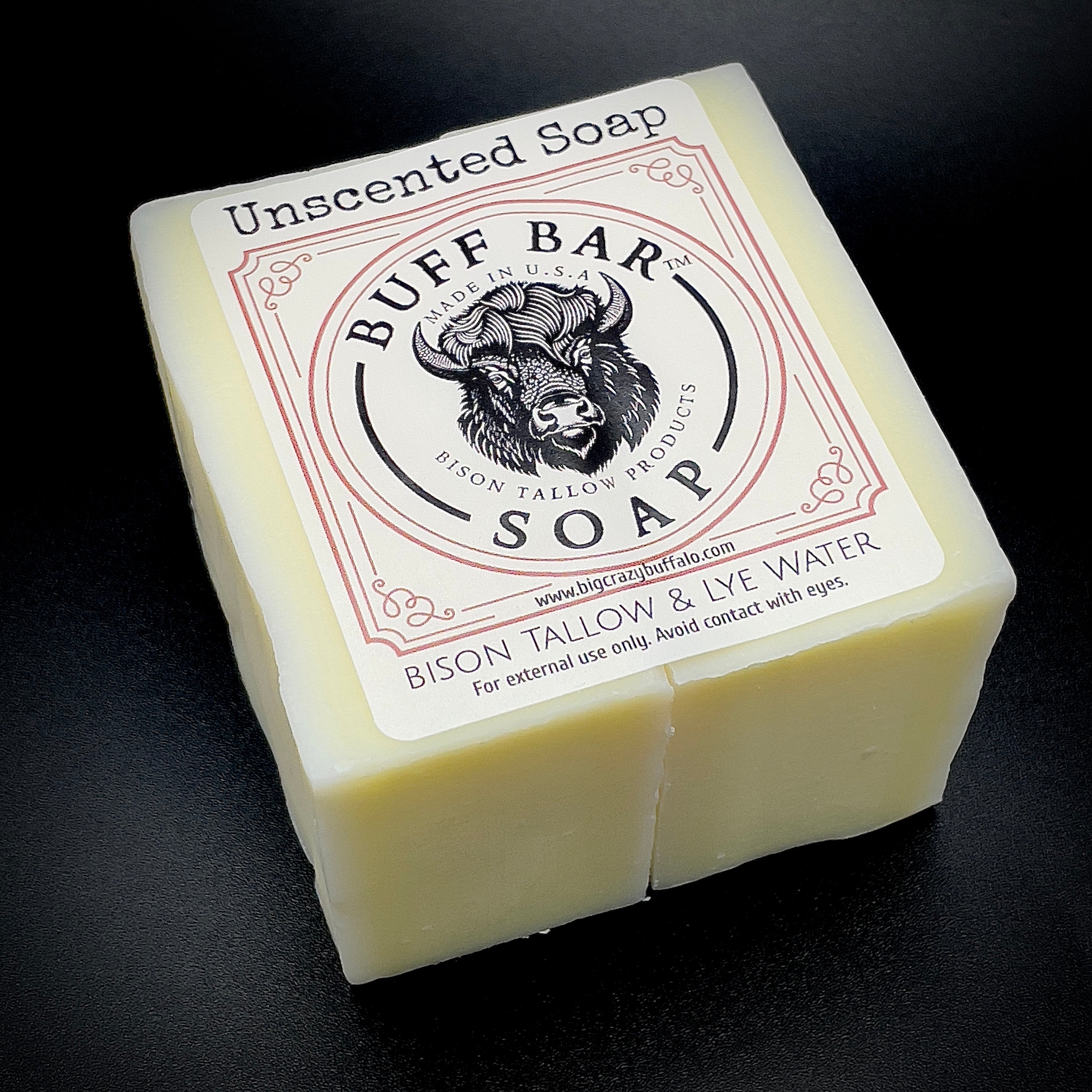Unscented Bison Tallow Soap - Buff Bar ™