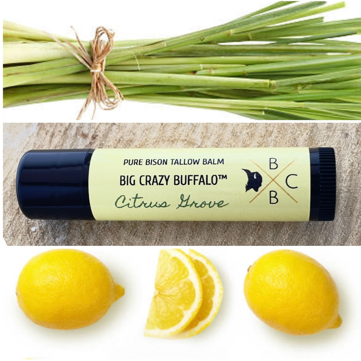 WEBSITE EXCLUSIVE! Citrus Grove - Bison Tallow Lip Balm - 5 Pack