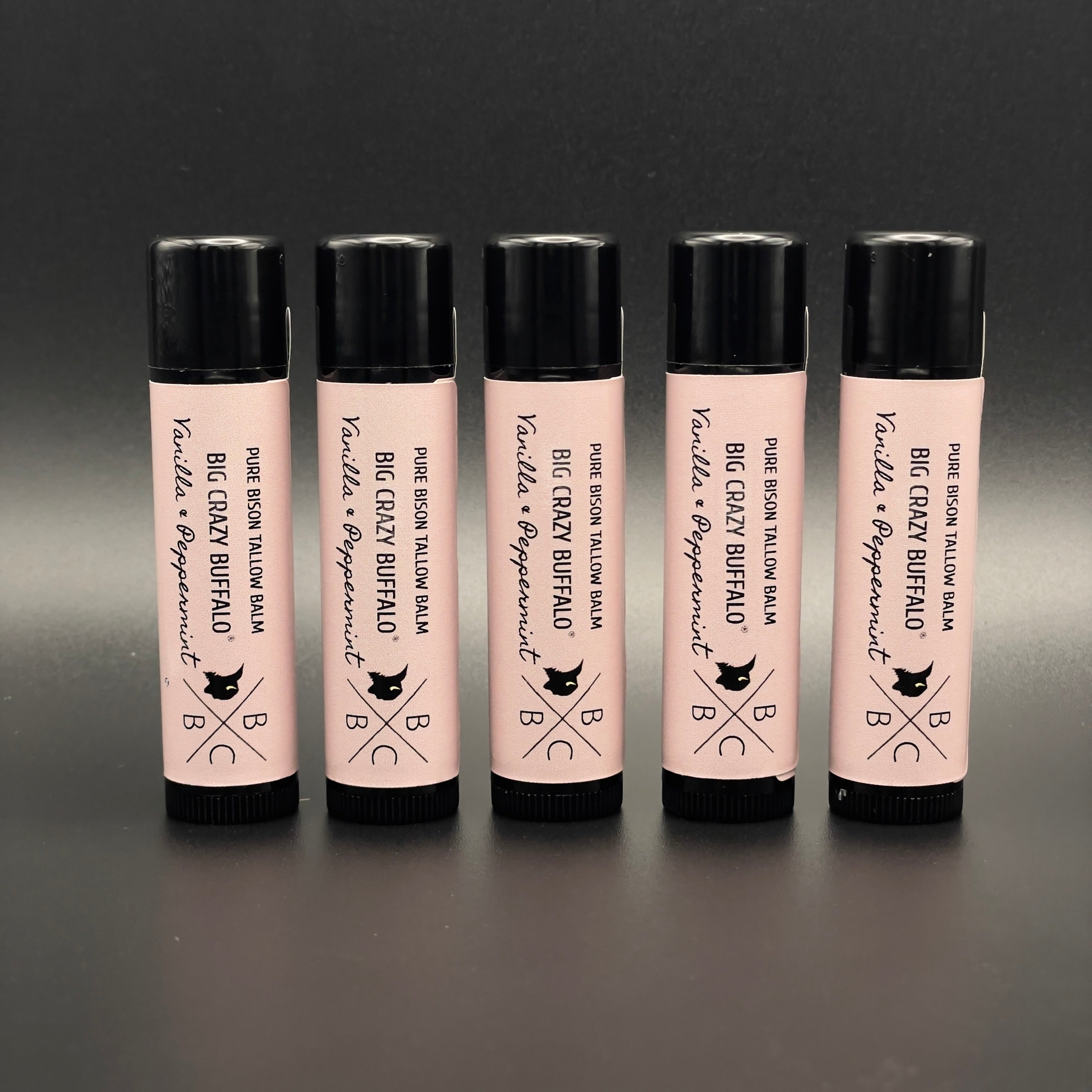 WEBSITE EXCLUSIVE! Vanilla Peppermint - Bison Tallow Lip Balm - 5 Pack