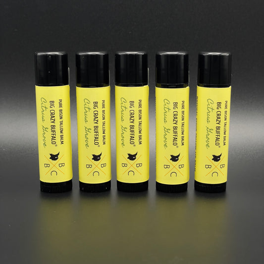 WEBSITE EXCLUSIVE! Citrus Grove - Bison Tallow Lip Balm - 5 Pack