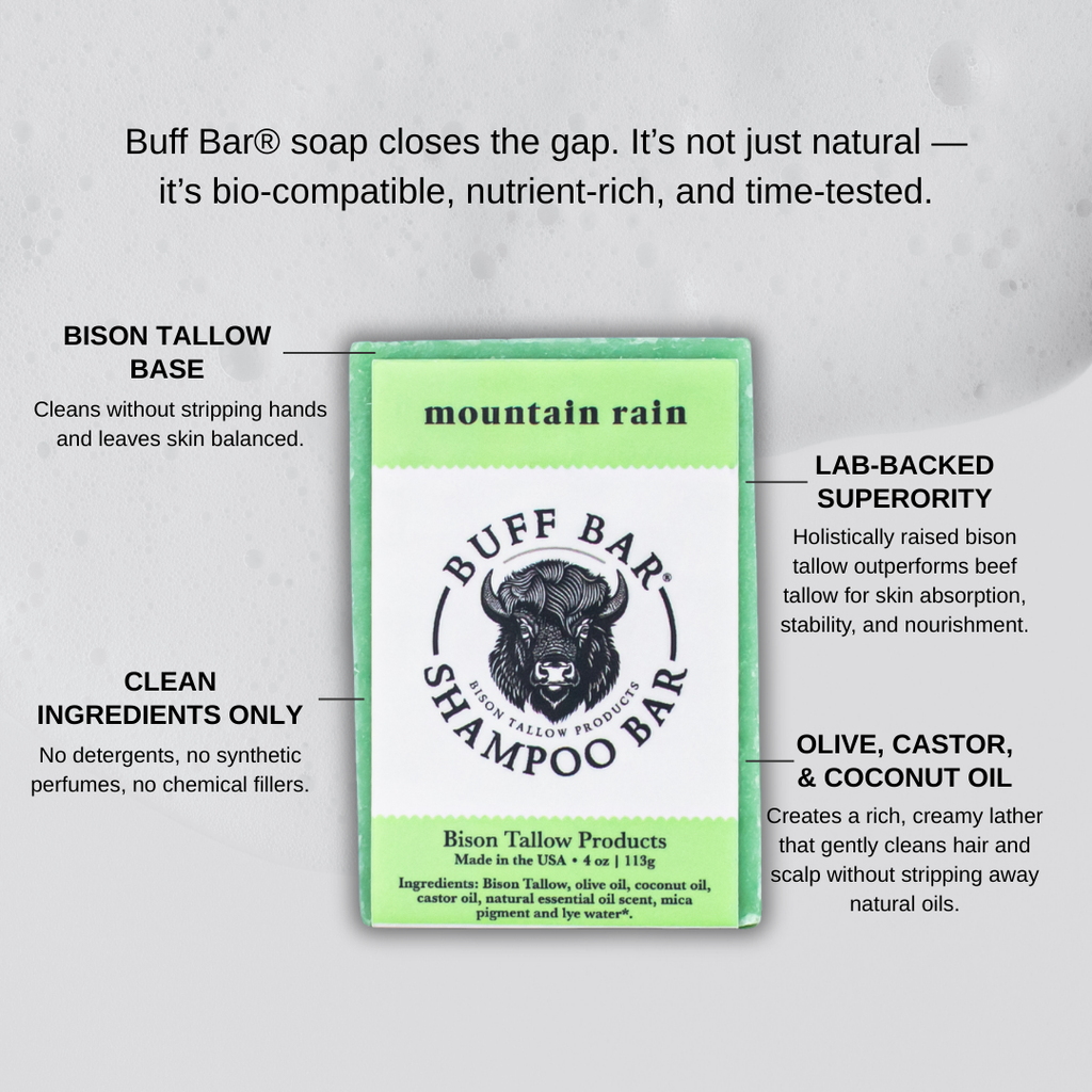 Mountain Rain Bison Tallow Shampoo
