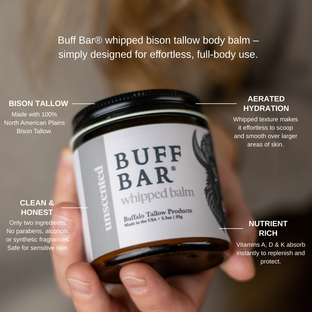 Bison Tallow Whipped Balm - Unscented Ships Late October 2025
