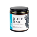 Buff Bar whipped balm jar with black lid on a white background